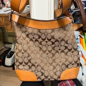 Brown Patterned Shoulder Bag